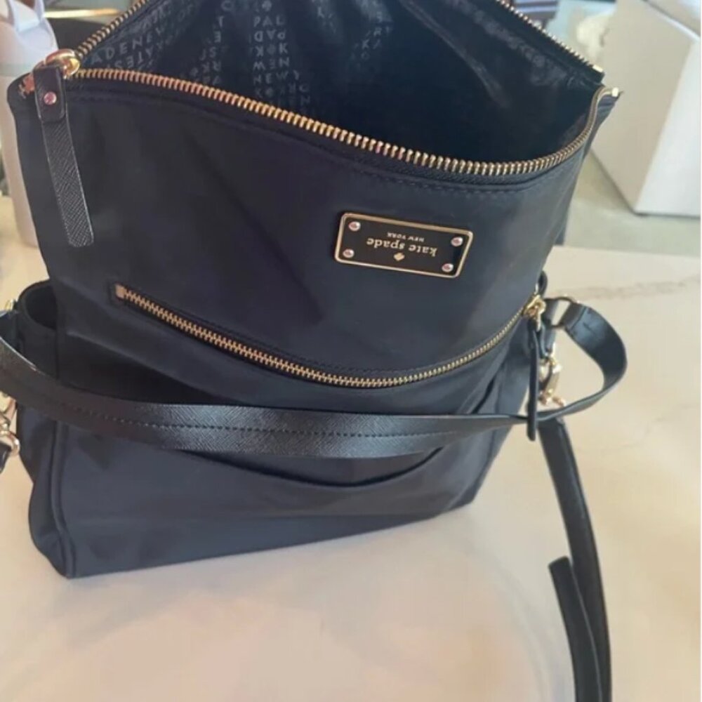 Kate Spade Blake Avenue Lyndon Messenger Bag Black EUC - Picture 12 of 16